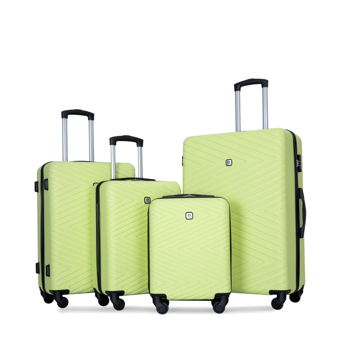 Luggage 4 Piece Lightweight Suitcase With Rotating Wheels With Tsa Lock,