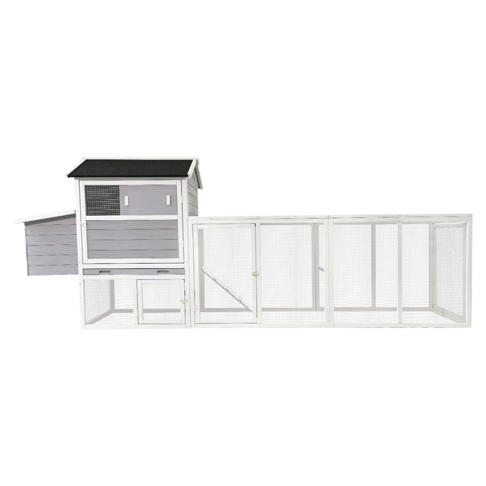 Large Outdoor Hen House With Run And Nesting Box Poultry Cage