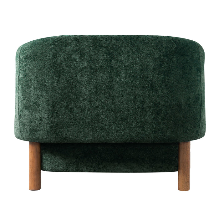 Modern Accent Chair With Recessed Arms And Tight Back