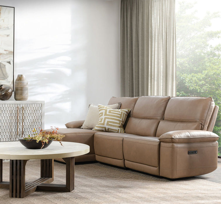 Branford - Power Recliner Sectional With LAF Chaise - Camel