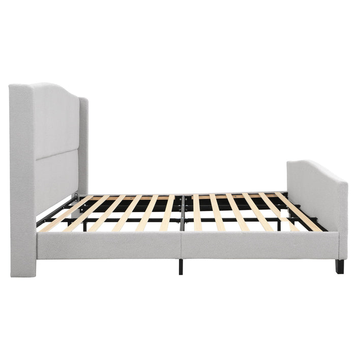 Platform Bed Frame With Tall Headboard And High Footboard