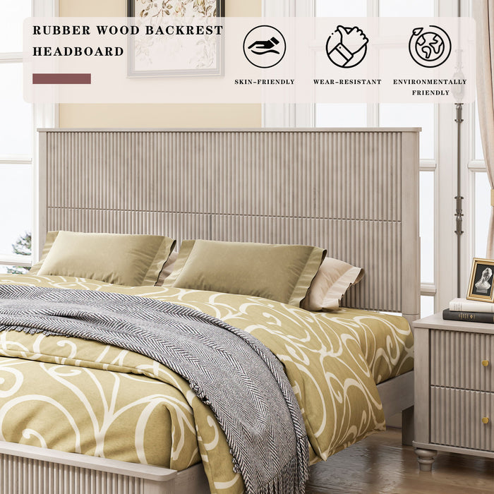 Platform Bed Frame With Tall Headboard