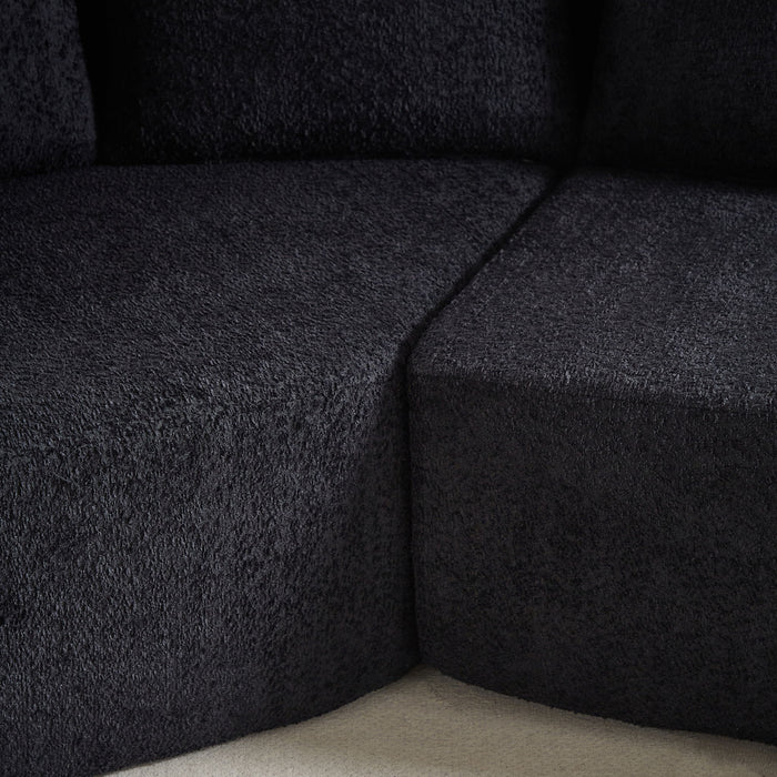 V - Shaped Modular Sofa Set With 3 Pillow