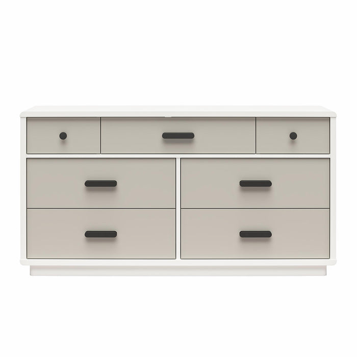 Valencia - 7 Drawer Wide Dresser - Taupe