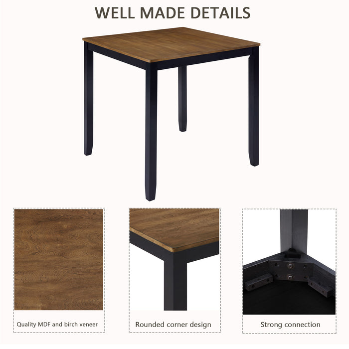 5 Piece Counter Height Dining Table Set With 4 Chairs