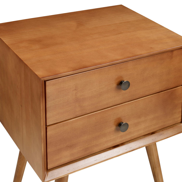 Radiantify - Double Drawer Nightstand - Caramel