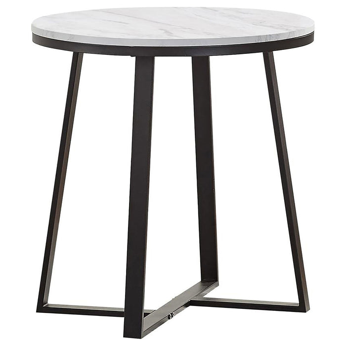 Melisa - 2 Piece Coffee And End Table Set - White Marble