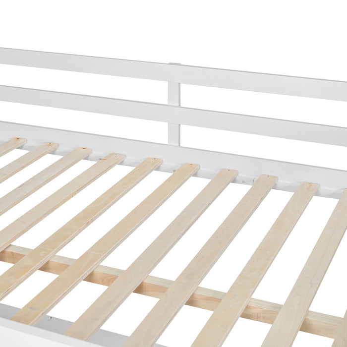 Loft Bed With U-Shaped Desk, Drawers, And Storage Shelves