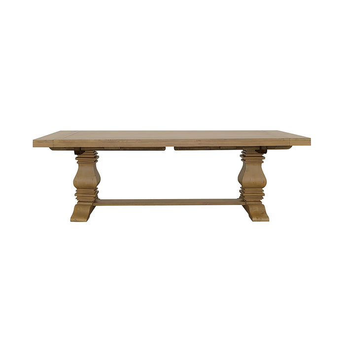Allende - Extension Dining Table With Double Pedestal Base - Honey