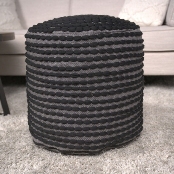 River - Handcrafted Cylindrical Pouf Water Resistant Fabric