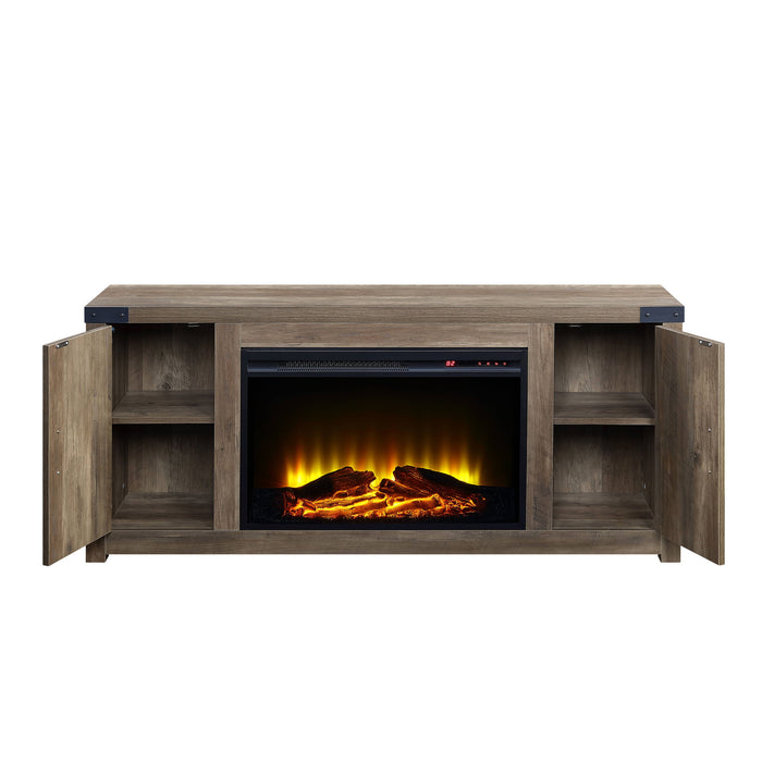 Tobias - Fireplace - Oak / Rustic