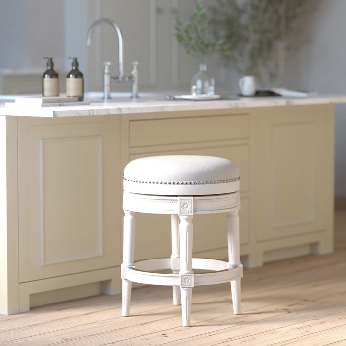 Rustic Elegance Backless Swivel Stool
