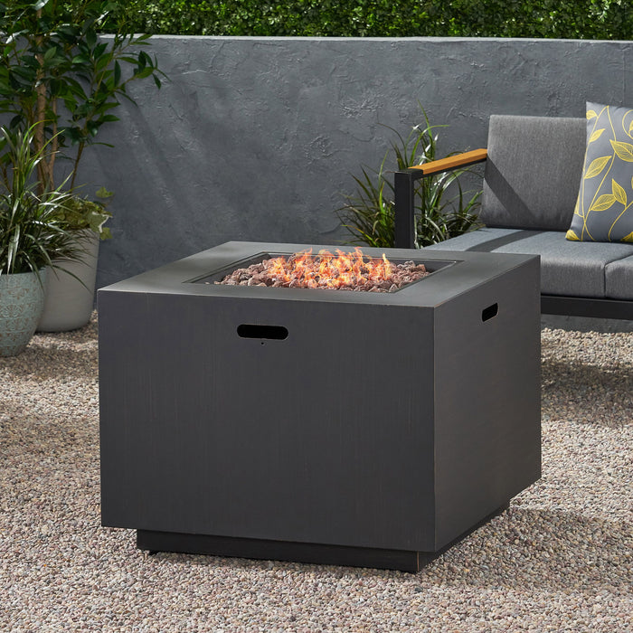 Outdoor Patio Gas Burning Fire Pit Table 50,000 Btu, Square