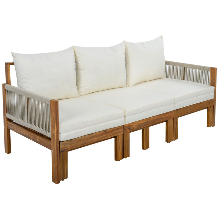 Outdoor 3 Seat Patio Sunbed