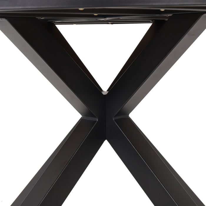 Outdoor Dining Table - Teak / Black