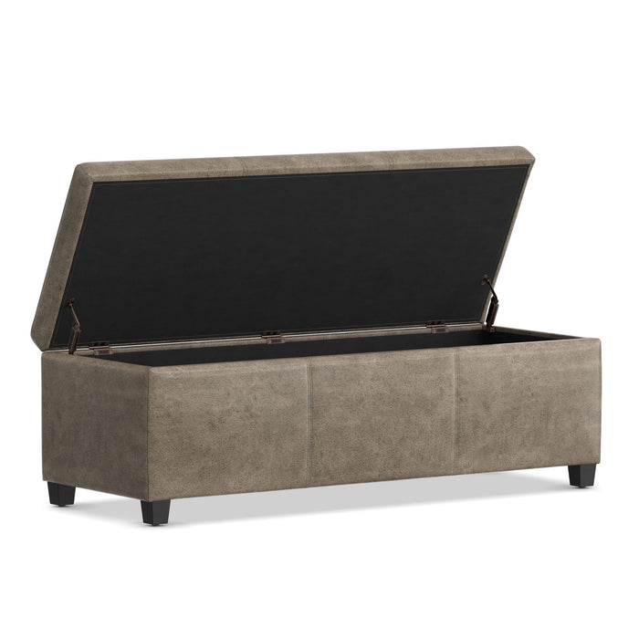 Avalon - Storage Ottoman Bench - Brown