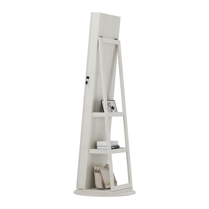 Swivel Jewelry Cabinet With Full Length Mirror