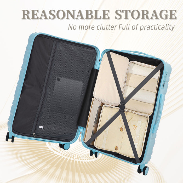 Tourist 3 Piece Luggage Set, Combination Lock, Durable Hard Shell With 360° Silent Wheels