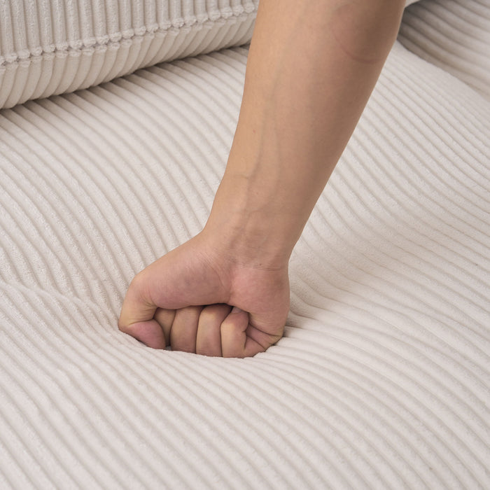 Modular Sectional Sofa With Ottoman, USB And Type C Charger, Petal Armrest Design