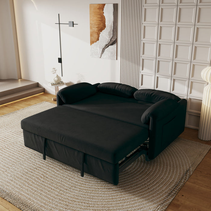 Sofa, Dual Purpose Lounge With Retractable Queen Size Bed