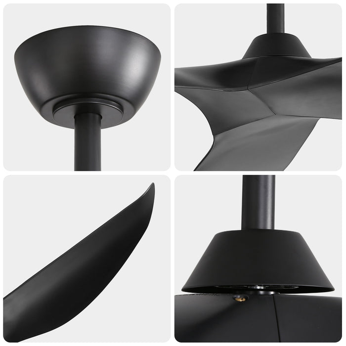 38" Ceiling Fan Without Light With DC Motor And Remote Control