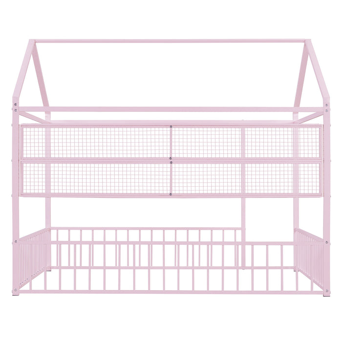 House Frame With Fence And Shelves