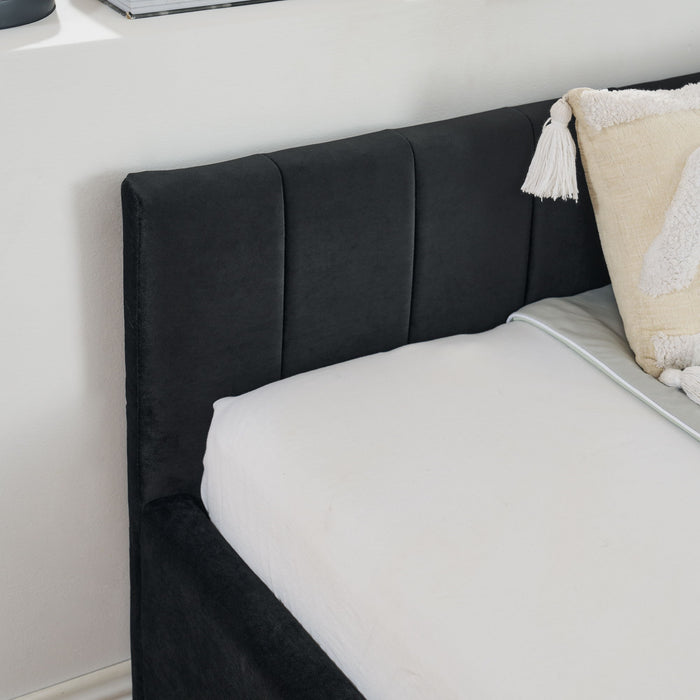 Upholstered Tufted Daybed Frame With Storage Drawers