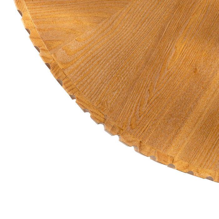 Round Retro Coffee With Solid Wood Legs