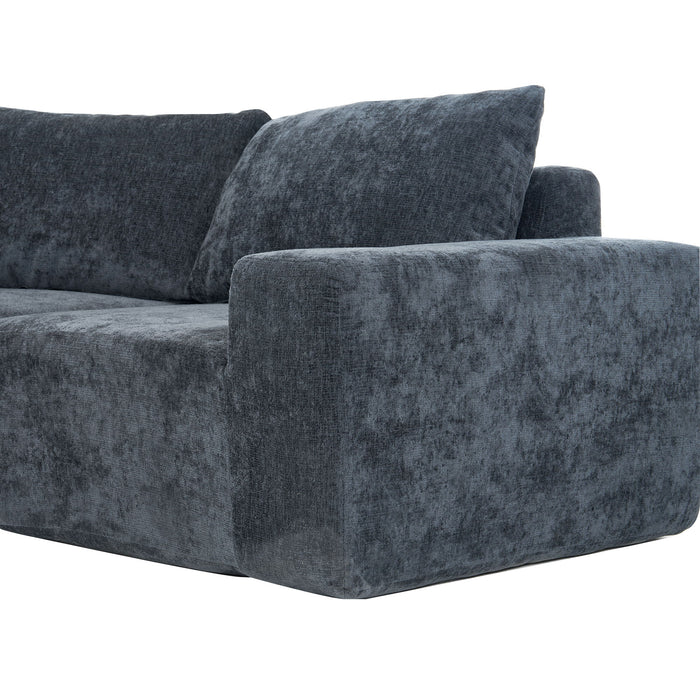 Modular Cloud Sectional Sofa Set, U-Shaped Upholstered Couch With Deep Seat