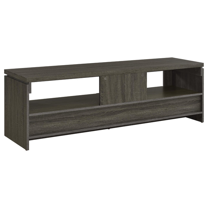 2 Drawer TV Console With Floating Top - Gray