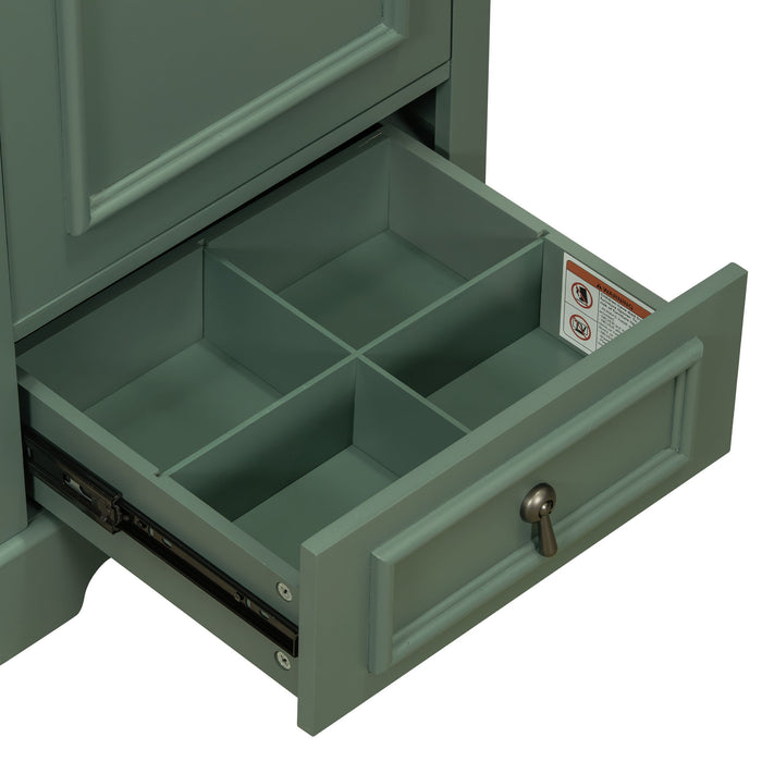 Bathroom Vanity With Sink, Soft Close Door, Adjustable U-Shaped Shelf