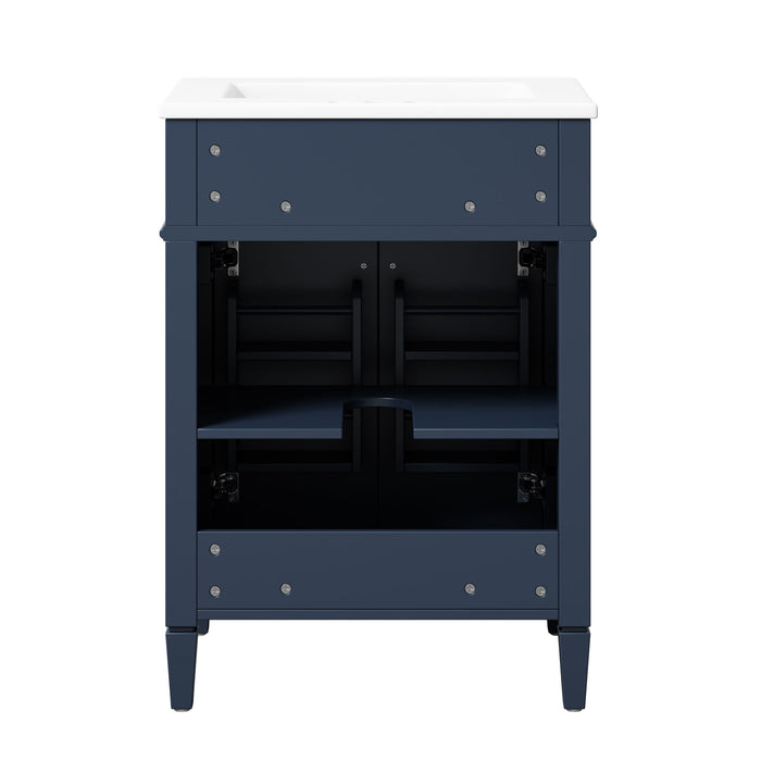 Modern Bathroom Vanity With Tip-Out Drawer And Soft-Close Hinges