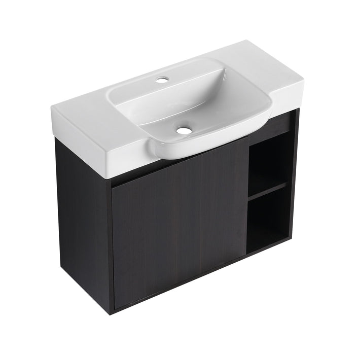 Wall Mounted Bathroom Vanity With Sink, Soft Close Door