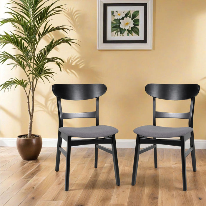 Modern Dining Chair With Upholstered Seat And Wood Frame