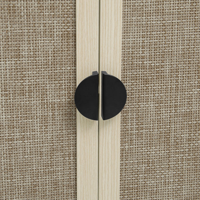 Rattan 4 Door Cabinet, Suitable For Bedroom - Natural