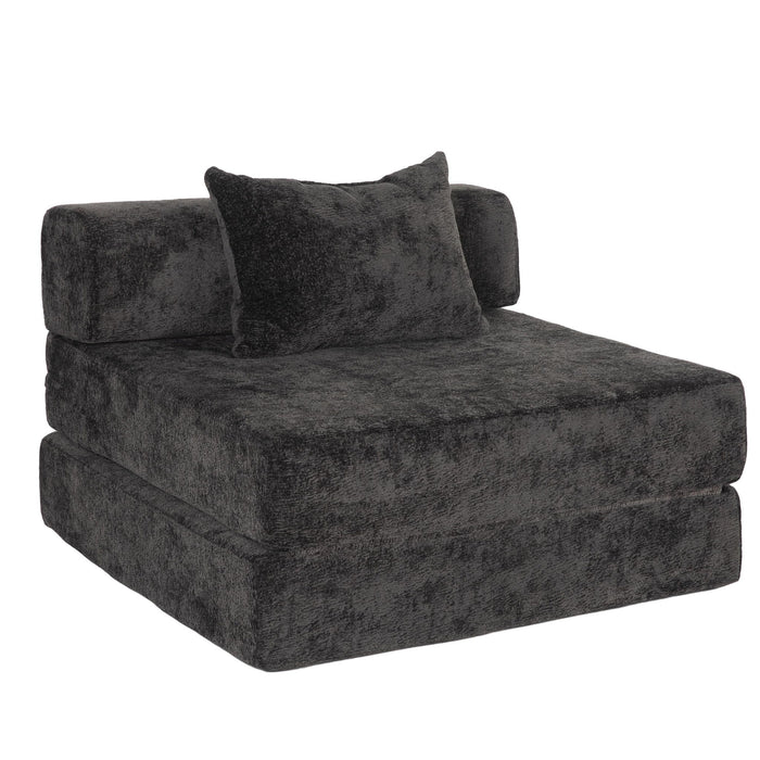Convertible Floor Sofa Bed With Fixed Shape Frame For Living Room