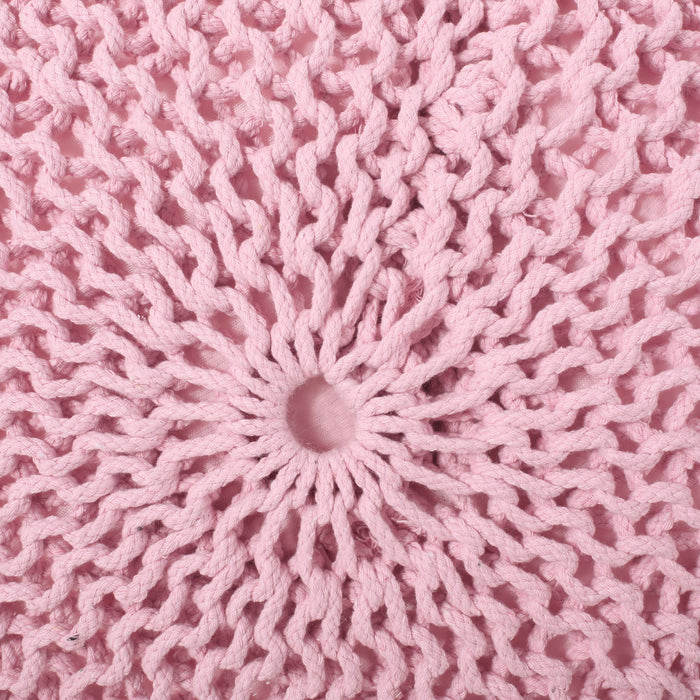Belle - Modern Knitted Cotton Round Pouf