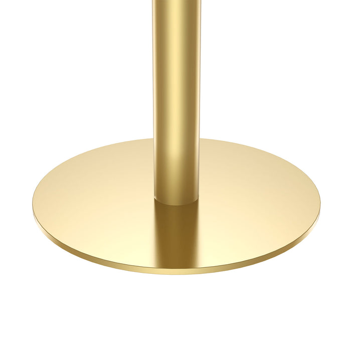 Round Bistro Table - Gold / White