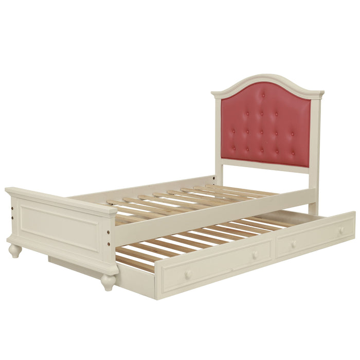 Contemporary Style Bed With Trundle