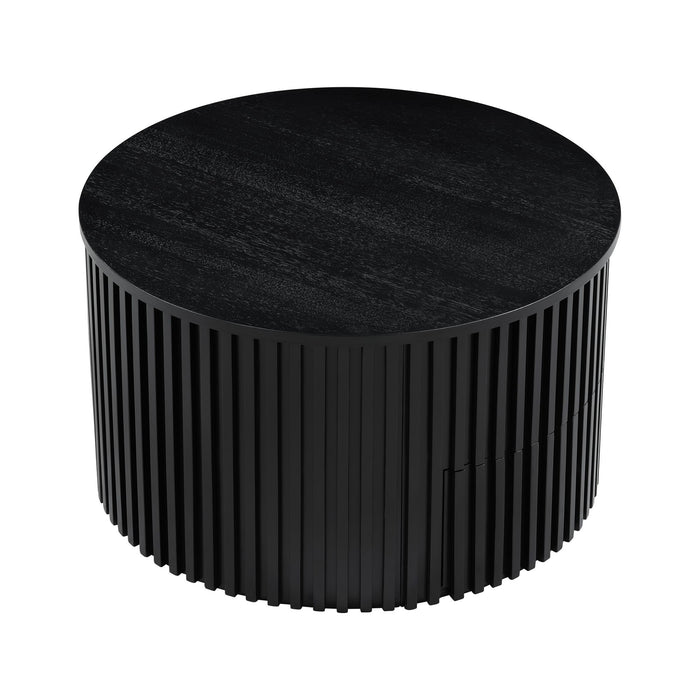 Round Lift Top Coffee Table With Hidden Storage For Living Room