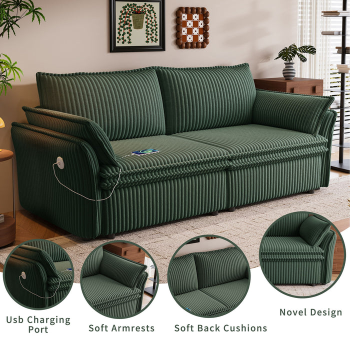 2 In 1 Convertible Sofa Bed, Multi Functional Living Room Furniture