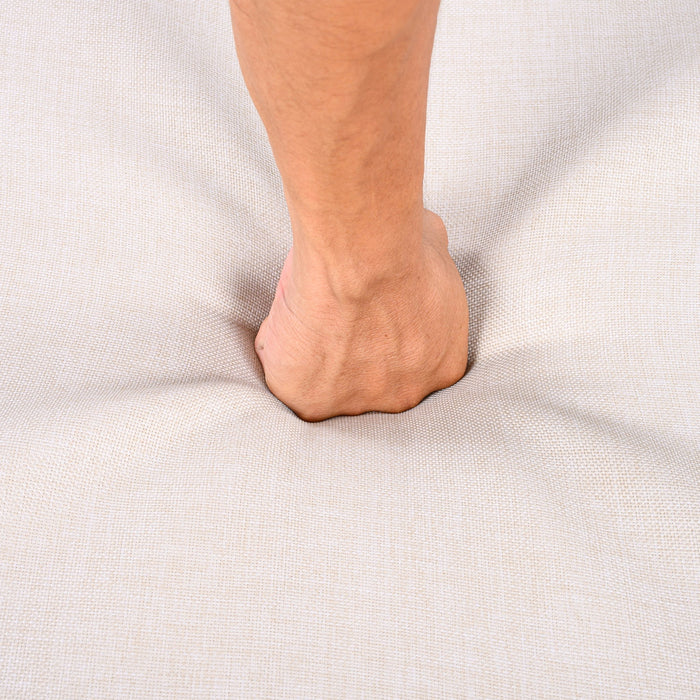 Outdoor Club Chair With Rope Arm And Cushions - Beige / Teak