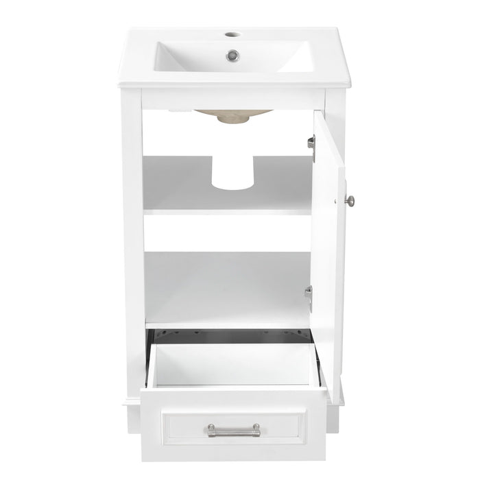 20" Bathroom Vanity With Sink, 1 Drawer, Freestanding Single Set