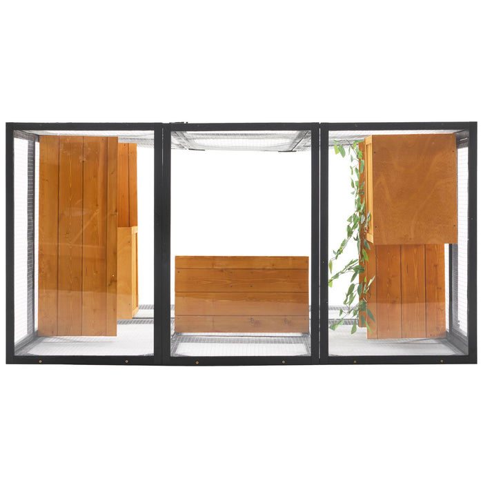 Outdoor Cat House, Diy Cat Enclosure Catio With Double Enter Doors