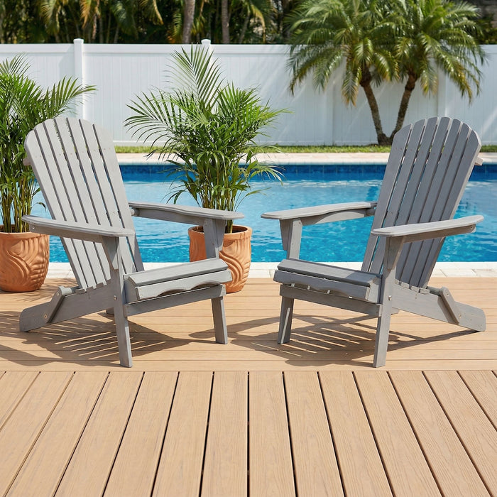 Oversize Outdoor Folding Adirondack Chair, Patio Chair For Garden