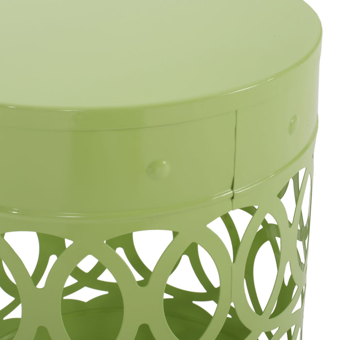 Outdoor Metal S/2 End Table