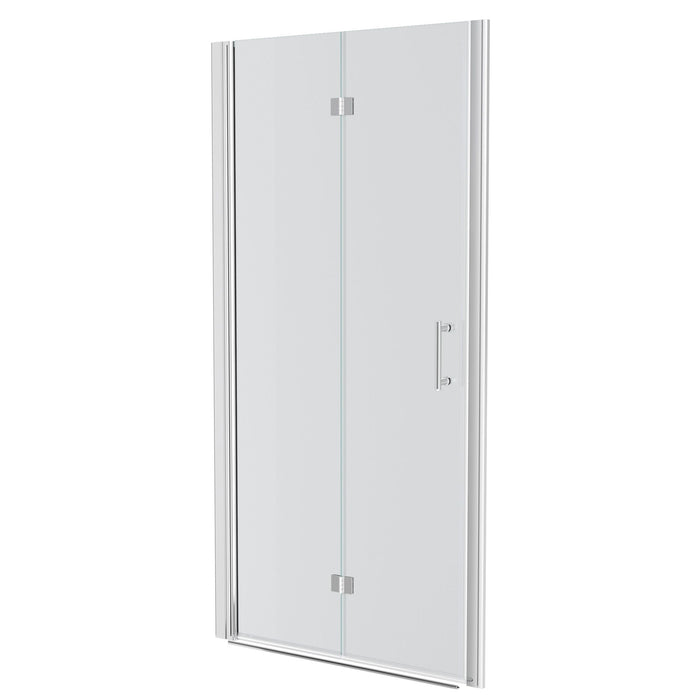 Fold Frameless Shower Door With Tempered Glass
