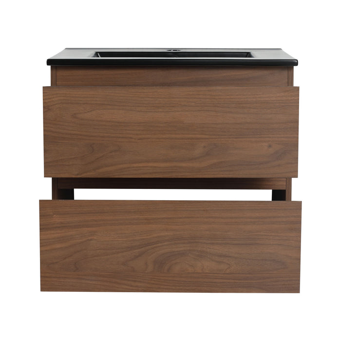 Wall Mounted Bathroom Vanity With Sink, 2 Soft Close Drawers