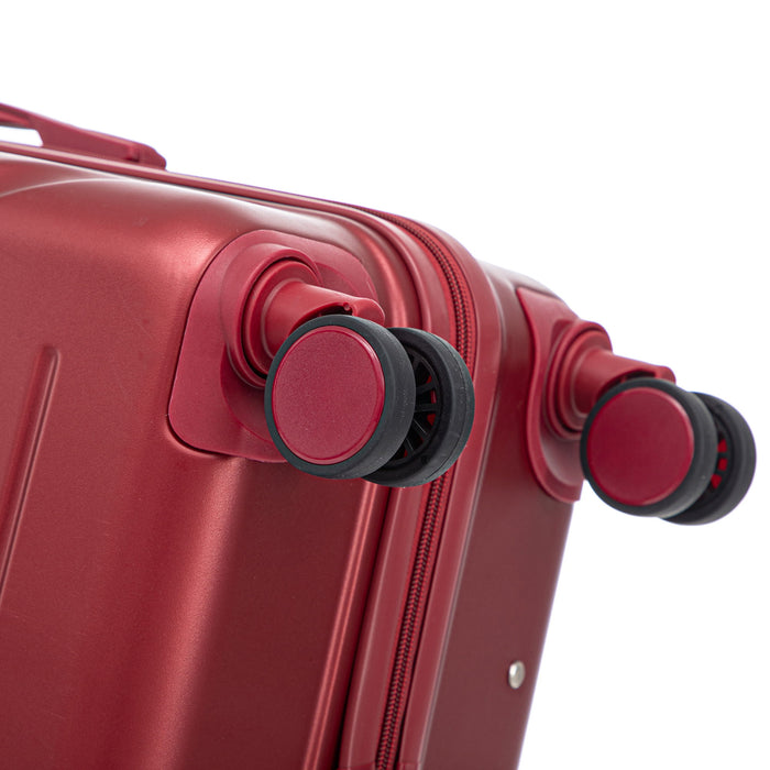 Hard Shell Luggage With Scratch Resistant Surface, 4 Wheels, Combination Lock & Side Hooks