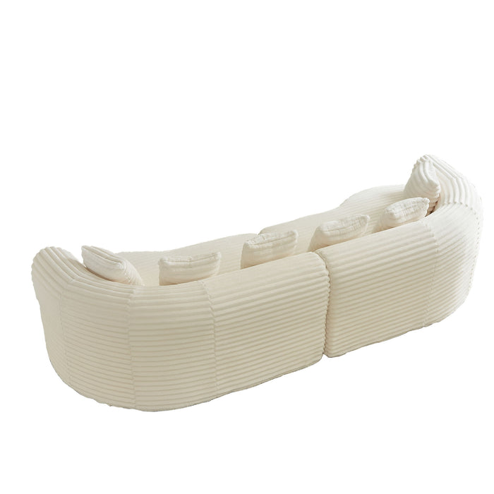 Sectional Sofa, Oversized 4 Seater With Deep Seat Design